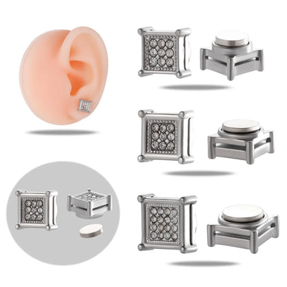 1 Piece Simple Style Classic Style Round Square Plating Inlay 316 Stainless Steel  Zircon Ear Cuffs