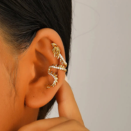 1 Piece Simple Style Classic Style Snake Aluminum Ear Cuffs