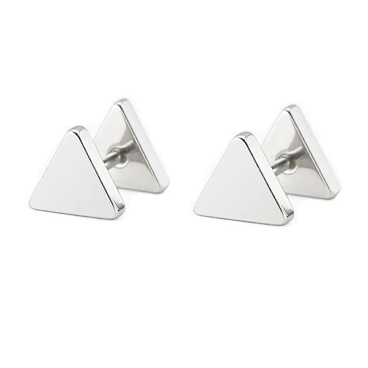 1 Piece Simple Style Classic Style Triangle Plating Stainless Steel Ear Studs