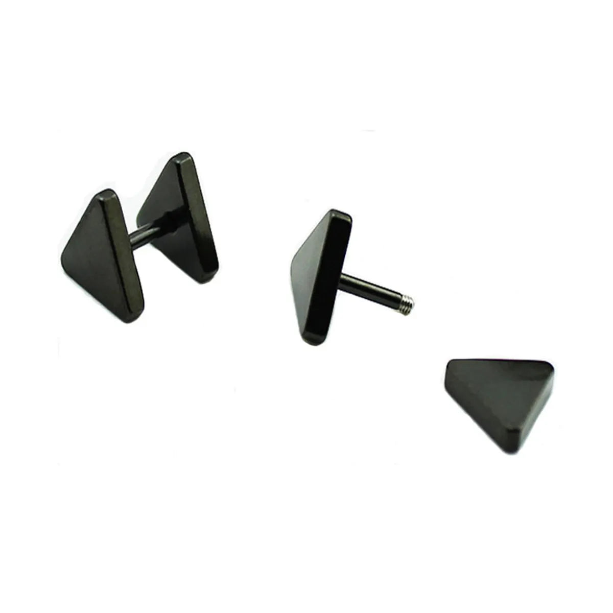 1 Piece Simple Style Classic Style Triangle Plating Stainless Steel Ear Studs