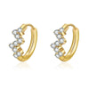 1 Piece Simple Style Classic Style Waves Heart Shape Inlay Titanium Steel Zircon Earrings