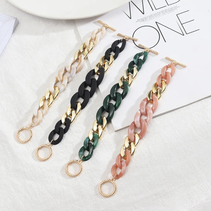 1 Piece Simple Style Color Block Resin Women's Bracelets