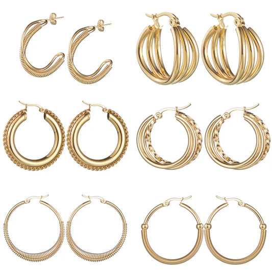 1 Piece Simple Style Commute Oval Solid Color Plating 201 Stainless Steel Rhinestones Glass 18K Gold Plated Earrings