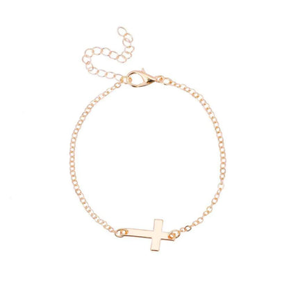 1 Piece Simple Style Cross Alloy Plating Women's Bracelets