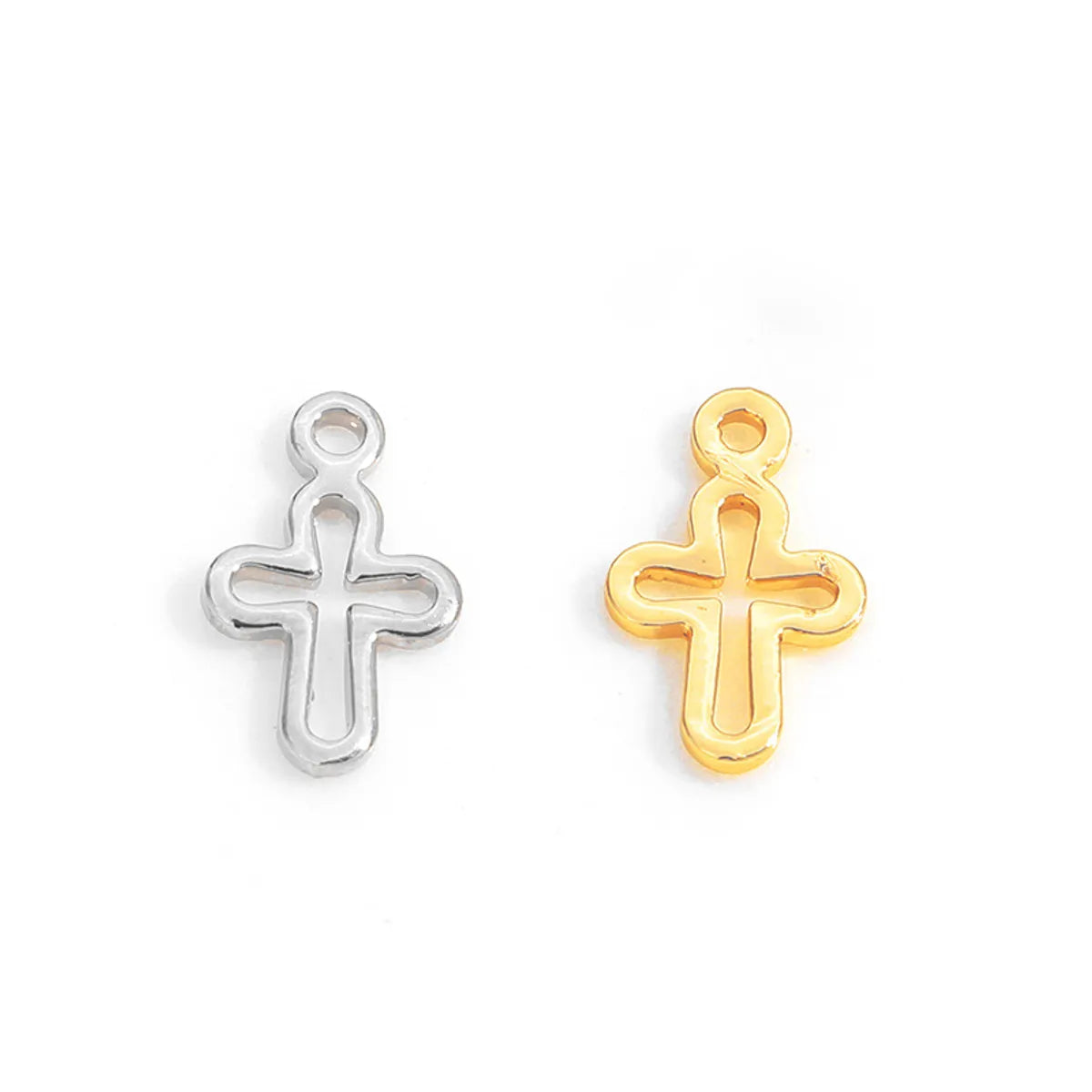 1 Piece Simple Style Cross Copper Plating Pendant Jewelry Accessories