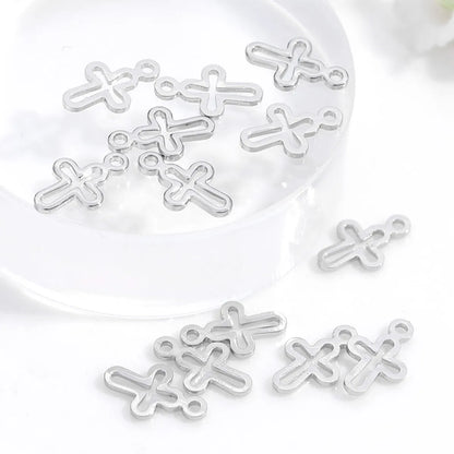 1 Piece Simple Style Cross Copper Plating Pendant Jewelry Accessories