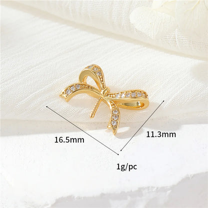 1 Piece Simple Style Cross Heart Shape Butterfly Copper Plating Jewelry Accessories