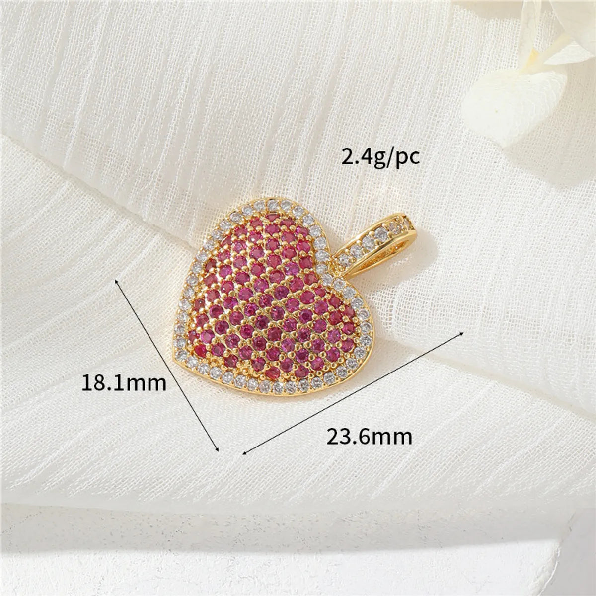 1 Piece Simple Style Cross Heart Shape Butterfly Copper Plating Jewelry Accessories