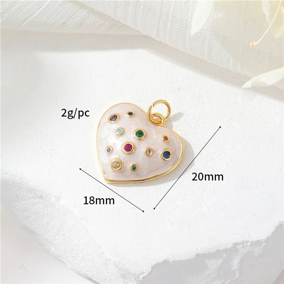 1 Piece Simple Style Cross Heart Shape Butterfly Copper Plating Jewelry Accessories