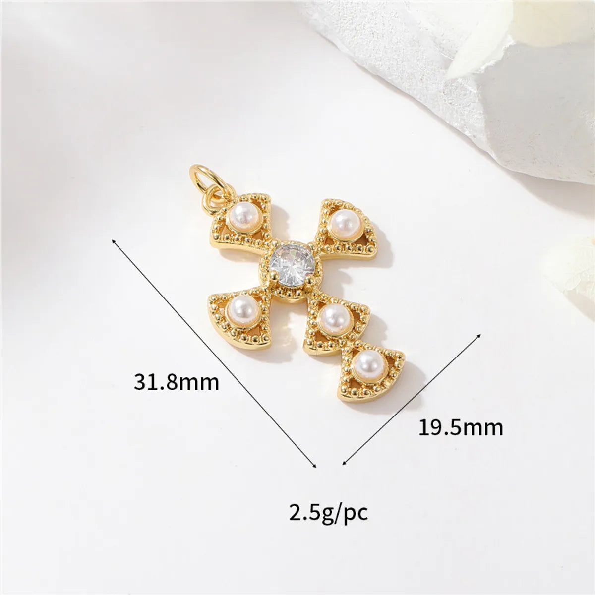 1 Piece Simple Style Cross Heart Shape Butterfly Copper Plating Jewelry Accessories