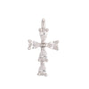 1 Piece Simple Style Cross Sterling Silver Plating Inlay Pendant Jewelry Accessories