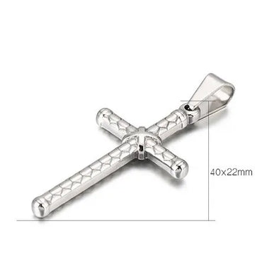 1 Piece Titanium Steel 18K Gold Plated Cross