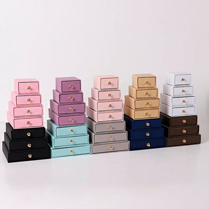 1 Piece Simple Style Daily Solid Color Jewelry Boxes