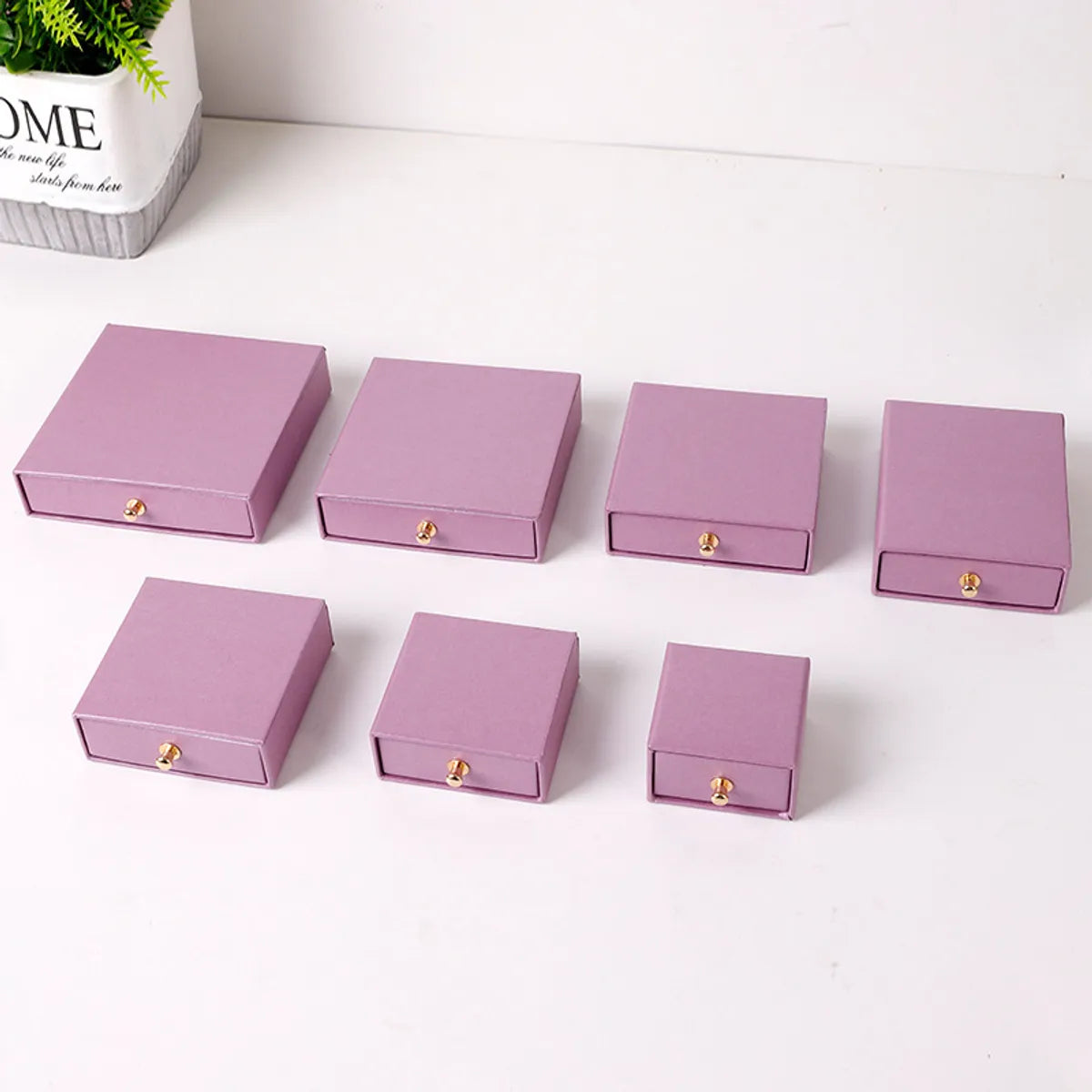 1 Piece Simple Style Daily Solid Color Jewelry Boxes