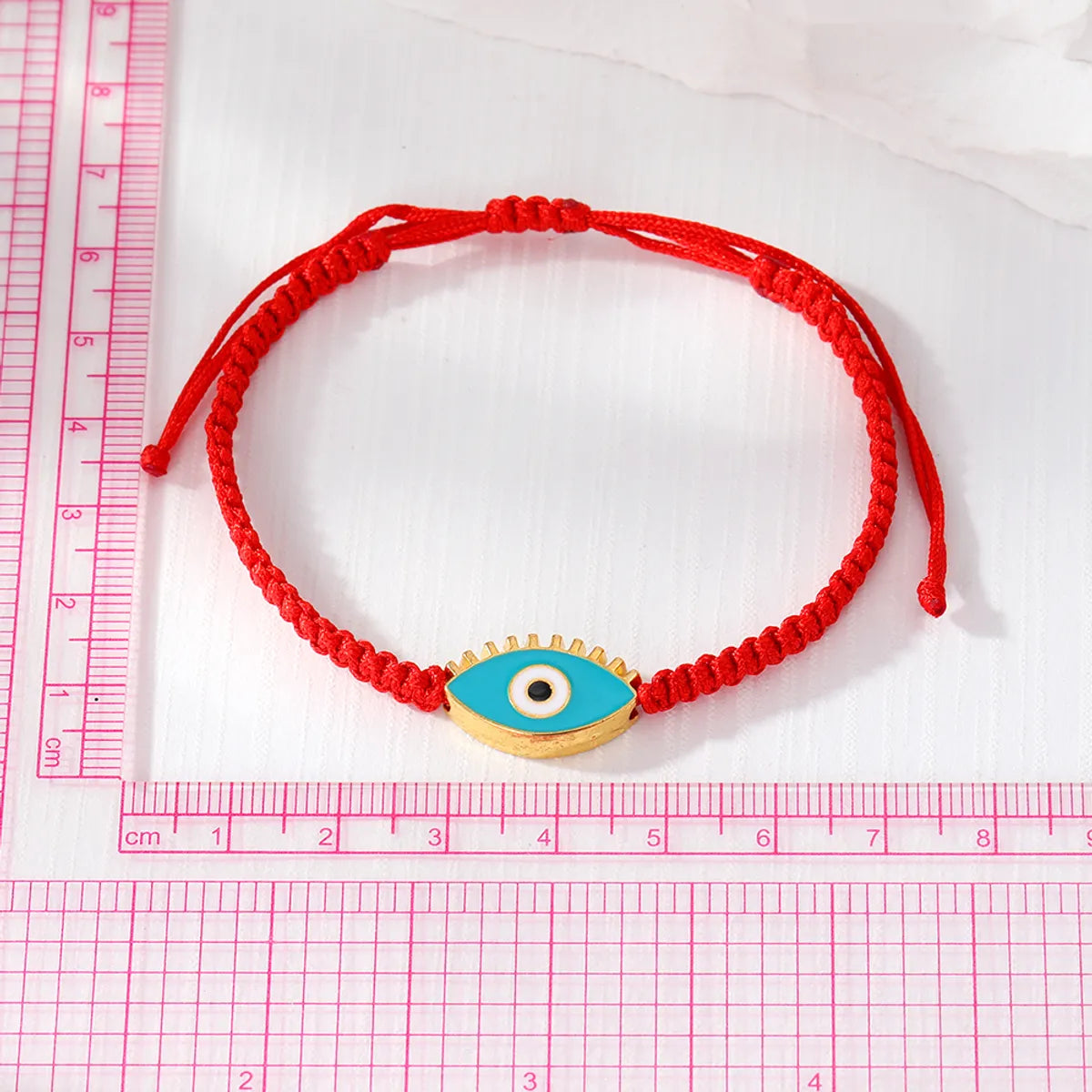 1 Piece Simple Style Devil's Eye Alloy Rope Knitting Enamel Women's Bracelets