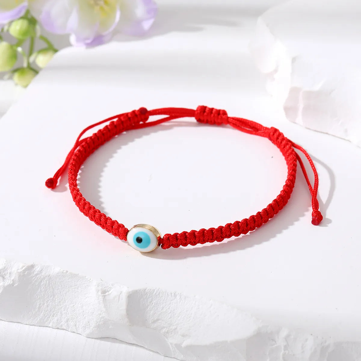 1 Piece Simple Style Devil's Eye Alloy Rope Knitting Enamel Women's Bracelets