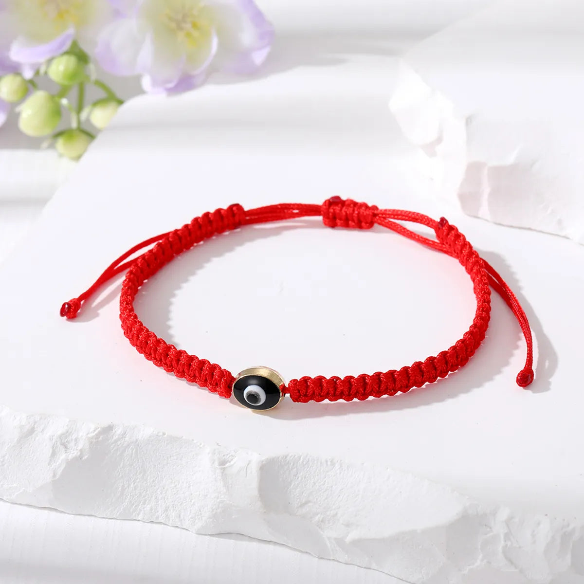 1 Piece Simple Style Devil's Eye Alloy Rope Knitting Enamel Women's Bracelets