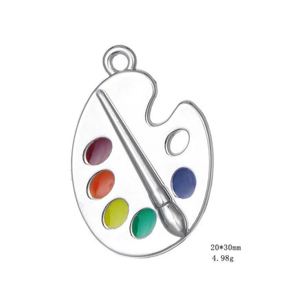 1 Piece Simple Style Drawing Board Alloy Enamel Pendant Jewelry Accessories