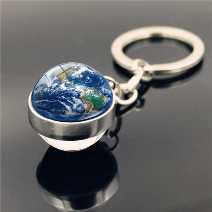 1 Piece Simple Style Earth Zinc Alloy Patchwork Unisex Keychain