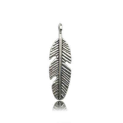 1 Piece Simple Style Feather Alloy Plating Pendant Jewelry Accessories