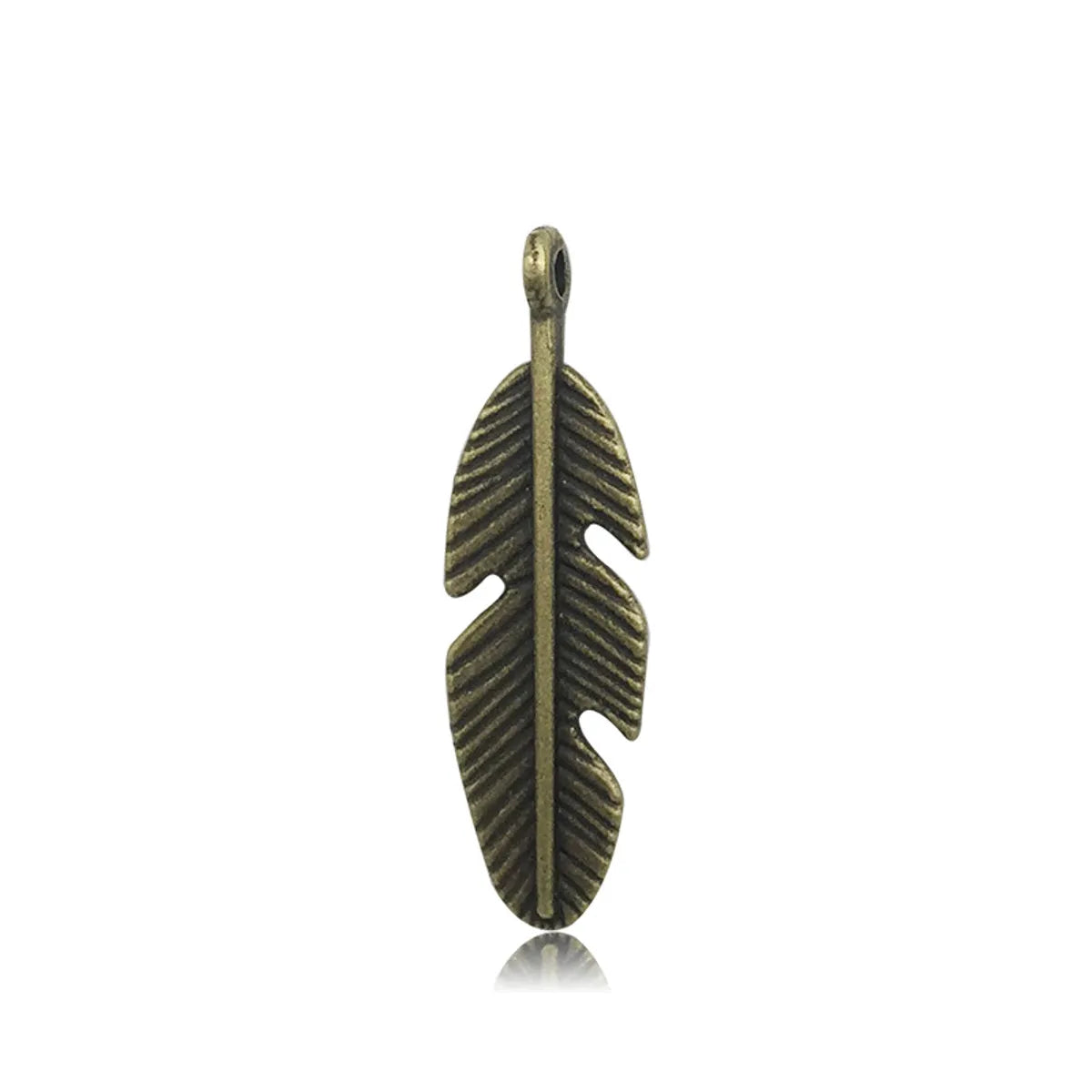 1 Piece Simple Style Feather Alloy Plating Pendant Jewelry Accessories