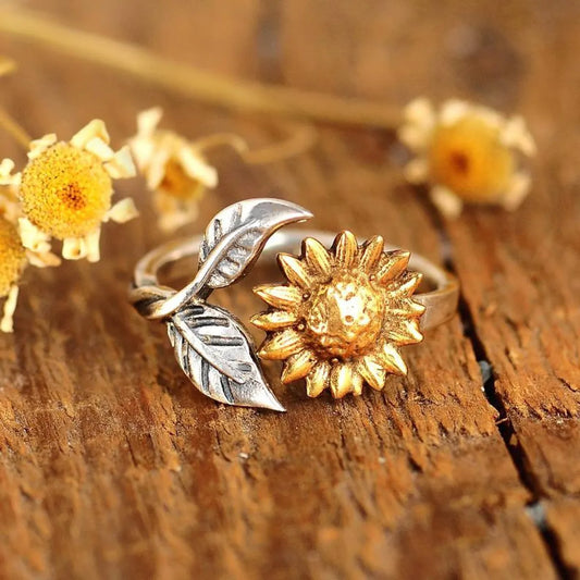 1 Piece Simple Style Flower Alloy Plating Women'S Open Ring