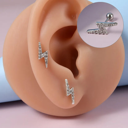 1 Piece Simple Style Flower Patchwork Copper Ear Studs