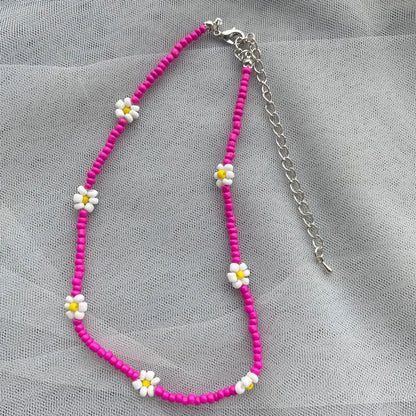 1 Piece Simple Style Flower Seed Bead Beaded Women'S Necklace