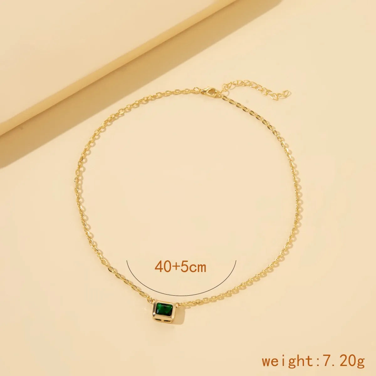 1 Piece Simple Style Geometric Alloy Plating Zircon Women's Pendant Necklace