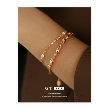 1 Piece Simple Style Geometric Brass Plating Bracelets