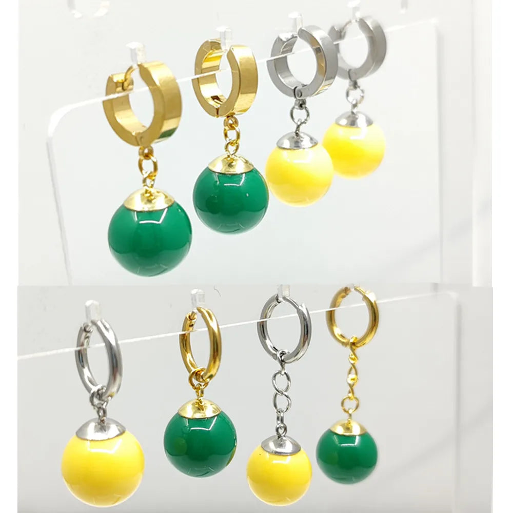 1 Piece Simple Style Geometric Plastic Drop Earrings