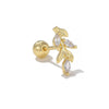 1 Piece Simple Style Geometric Plating Inlay Brass Zircon 18k Gold Plated White Gold Plated Ear Studs