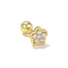 1 Piece Simple Style Geometric Plating Inlay Brass Zircon 18k Gold Plated White Gold Plated Ear Studs