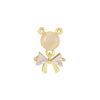 1 Piece Simple Style Geometric Plating Inlay Brass Zircon 18k Gold Plated White Gold Plated Ear Studs