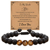 1 Piece Simple Style Geometric Rope Tiger Eye Men'S Bracelets