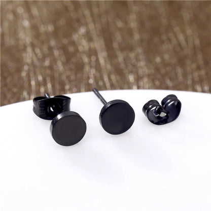 1 Piece Simple Style Geometric Round Plating Stainless Steel Ear Studs