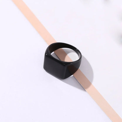 Simple Style Geometric Stainless Steel Men'S Rings