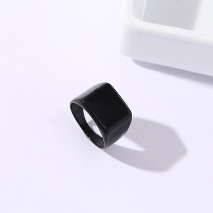 Simple Style Geometric Stainless Steel Men'S Rings