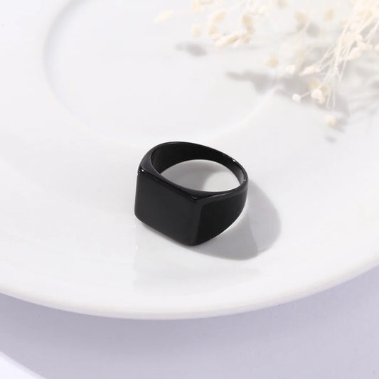 Simple Style Geometric Stainless Steel Men'S Rings