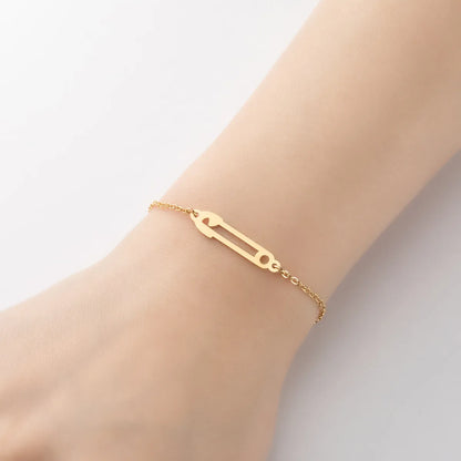 1 Piece Simple Style Geometric Stainless Steel Plating Bracelets