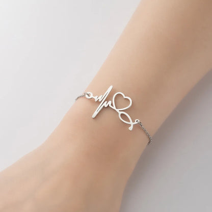 1 Piece Simple Style Geometric Stainless Steel Plating Bracelets