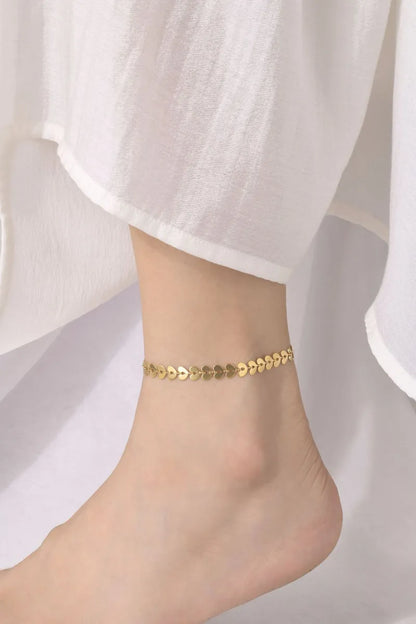 Simple Style Geometric Stainless Steel Plating Women's Anklet