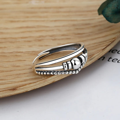 1 Piece Simple Style Geometric Sterling Silver Open Ring