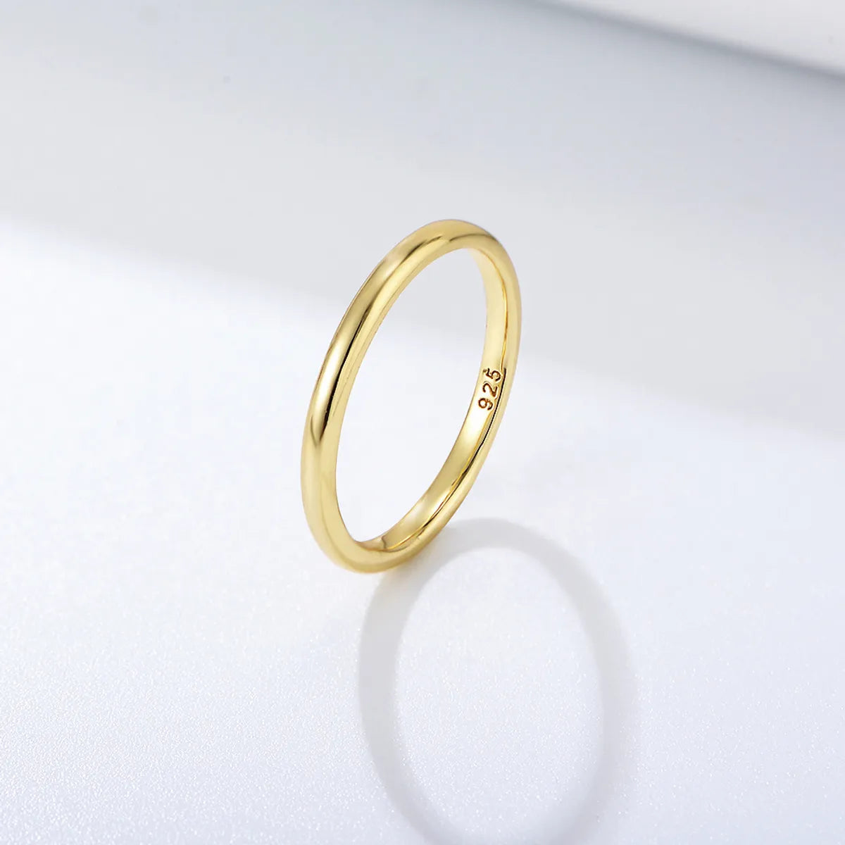 1 Piece Simple Style Geometric Sterling Silver Plating Rings