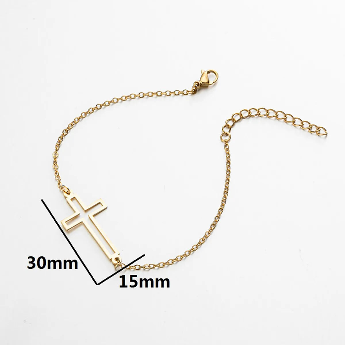 1 Piece Simple Style Geometric Titanium Steel Plating Bracelets