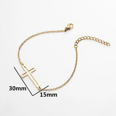 1 Piece Simple Style Geometric Titanium Steel Plating Bracelets