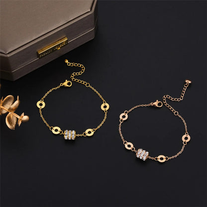 1 Piece Simple Style Geometric Titanium Steel Plating Bracelets