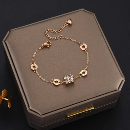 1 Piece Simple Style Geometric Titanium Steel Plating Bracelets