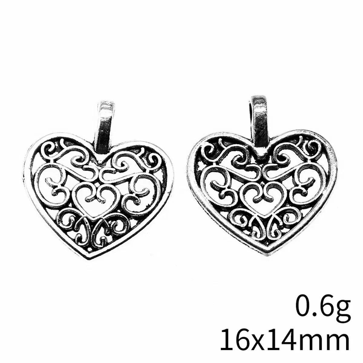 1 Piece Simple Style Heart Shape Alloy Plating Pendant Jewelry Accessories