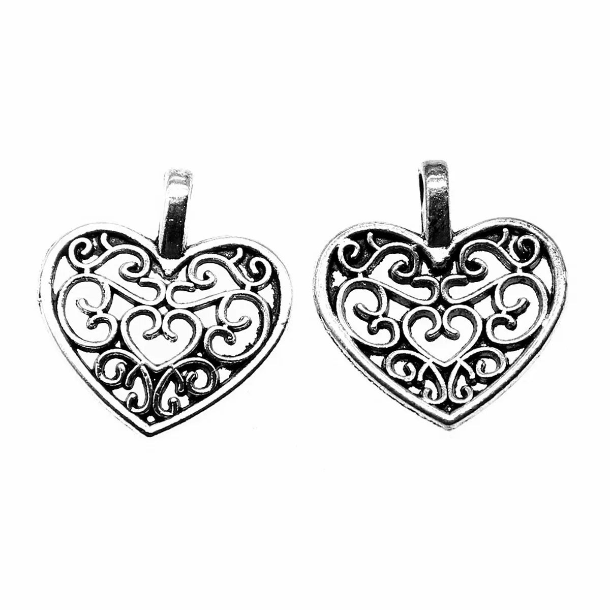 1 Piece Simple Style Heart Shape Alloy Plating Pendant Jewelry Accessories